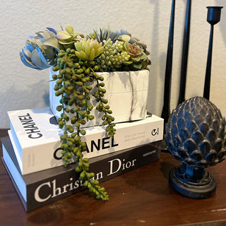 chanel plant pot Marble-Like Planter