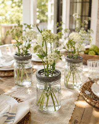 Mason Jar Flower Frog Lids, Set of 6