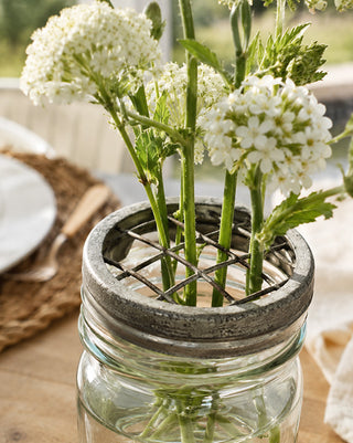 Mason Jar Flower Frog Lids, Set of 6