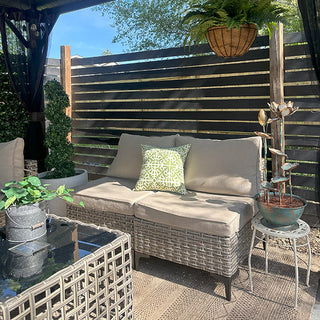 Outdoor patio metal lotus fountain styling