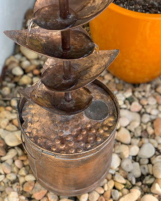 65 Inch Tall Cascading Leaf Garden Fountain