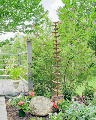 65 Inch Tall Cascading Leaf Garden Fountain