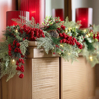 Pre-lit LED Berry Christmas Collection, Choose Your Style