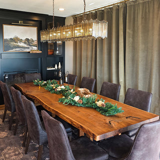 9 Foot Pre-Lit Christmas Garland with Gold Poinsettias Pinecones and Ornaments