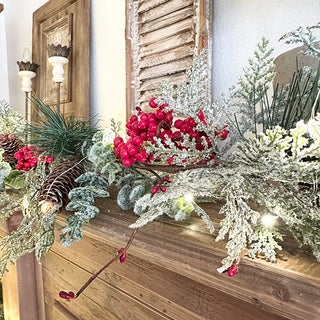 Pre-lit LED Berry Garland
