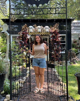 9-Foot Freestanding Metal Halloween Beware Archway Gate