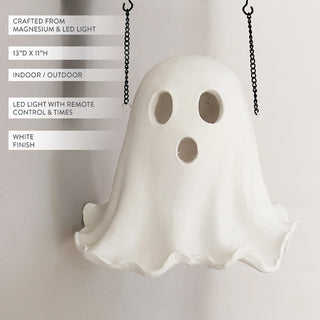 3D Color Changing LED Glowing Ghost Sign | "Halloween" Signs of the Season