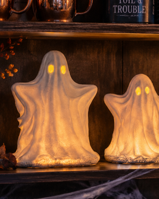 LED Light-Up Glowing Ghosts, Set of 3