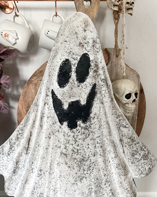 Metal Ghost Outdoor Sculptures, Set of Two