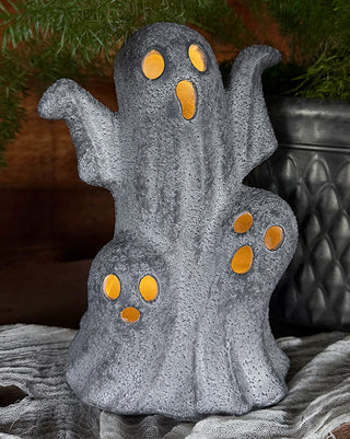 Antique-Inspired LED Trio Ghost Statue