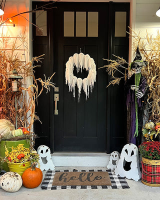 Metal Friendly Ghost Lanterns, Set of 3