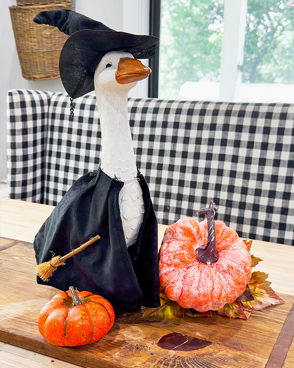 Sculpted Countryside Goose Statue with Costumes | Signs of the Season