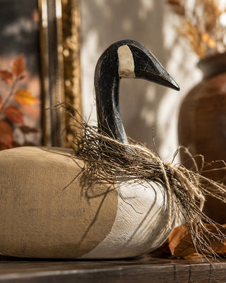 Distressed Primitive Wooden Canada Goose Figurine
