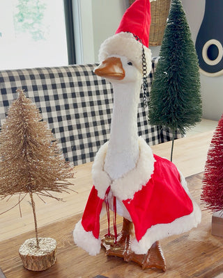 Sculpted Countryside Goose Statue with Costumes | Signs of the Season