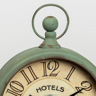 Aged Green Tabletop Clock