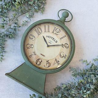 Aged Green Tabletop Clock