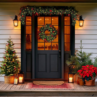 The Scotch Creek Pre-Lit Holiday Decor Trio | Tree, Wreath, Garland Combo!