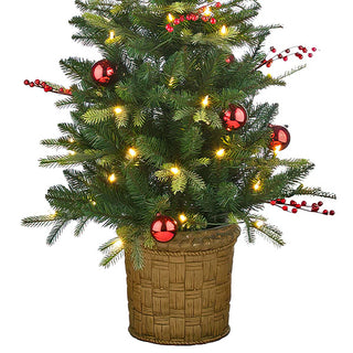 The Scotch Creek Pre-Lit Holiday Decor Trio | Tree, Wreath, Garland Combo!