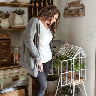 Greenhouse Inspired Outdoor Plant Stand