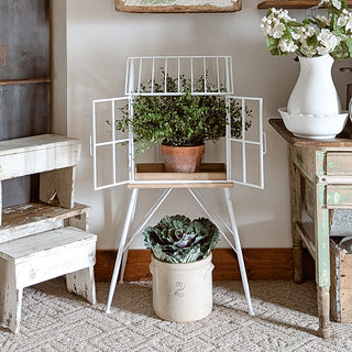 Greenhouse Inspired Outdoor Plant Stand