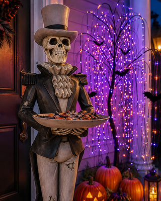 HUGE Skeleton Butler with Bowl | 56 Inches
