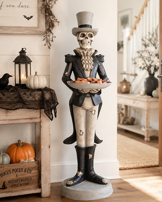 HUGE Skeleton Butler with Bowl | 56 Inches