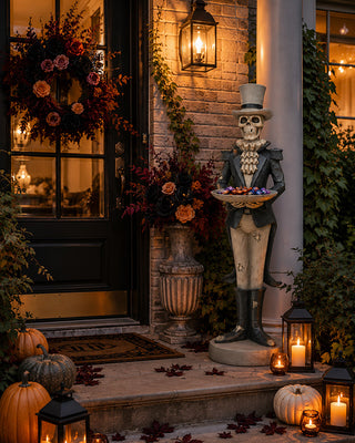 HUGE Skeleton Butler with Bowl | 56 Inches