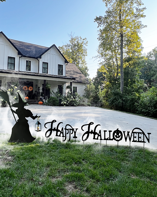 12 Feet Wide Happy Halloween Yard Stakes