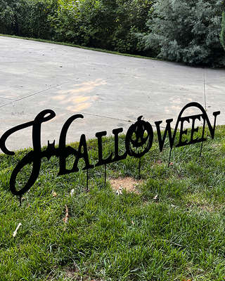 12 Feet Wide Happy Halloween Yard Stakes