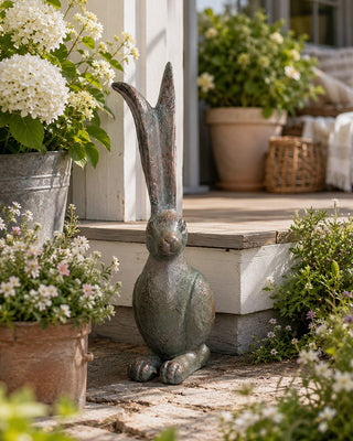 Tall Hare Garden Statue 24 Inch Outdoor Sculpture