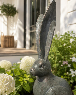 Tall Hare Garden Statue 24 Inch Outdoor Sculpture