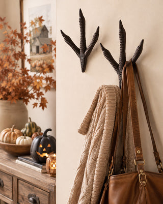 Cast Iron Turkey Foot Wall Hooks, Set of 2
