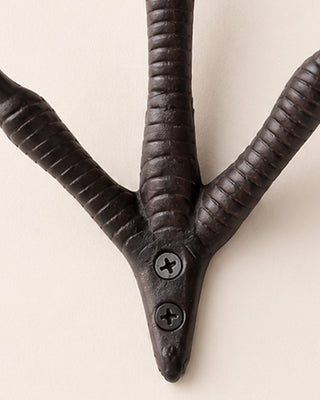 Cast Iron Turkey Foot Wall Hooks, Set of 2
