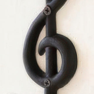  Treble clef wall hook cast iron functional wall art music lover gift
