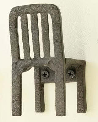 Cast Iron Chair Coat Hooks, Set of 3