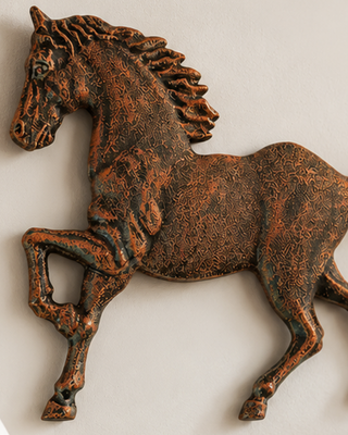 Heritage Cast Iron Running Horse Wall Plaque