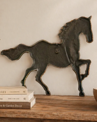 Heritage Cast Iron Running Horse Wall Plaque