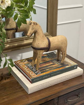 Heirloom Antique-Inspired Carved Horse Figurine