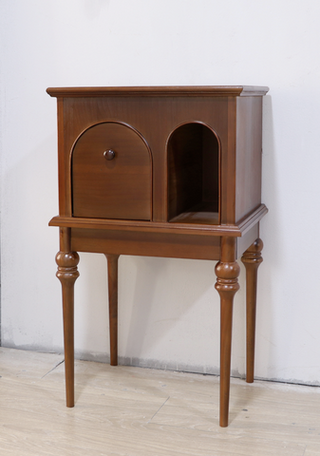Pine Side Table with Arched Door