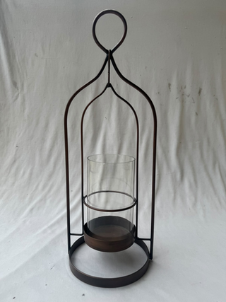 Salvatore Vintage Metal Glass Lantern 21 Inch
