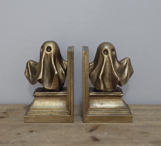 Ghost Bookends Halloween Shelf Decor, Set of 2