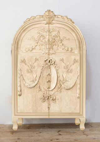 Grand Victorian Wood Storage Cabinet