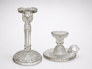 Old-World Glass Candle Holders, Set of 2