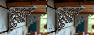 Cast Iron Ornate Scroll Shelf Bracket Set of 2