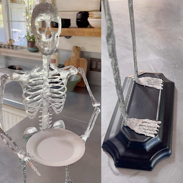 Eerie Iron Skeleton Statue - Decor Steals