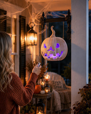 Multi-color LED Jack-O-Lantern With Bracket Option | Our "Fall" Signs Of The Seasons Edition