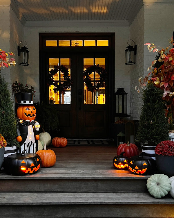 Huge Metal Jack O Lanterns, Set of Three, Choose Your Color