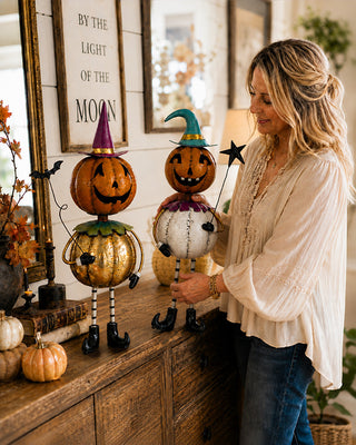 Oversized Whimsical Metal Jack-O'-Lantern Kids, Choose Your Style
