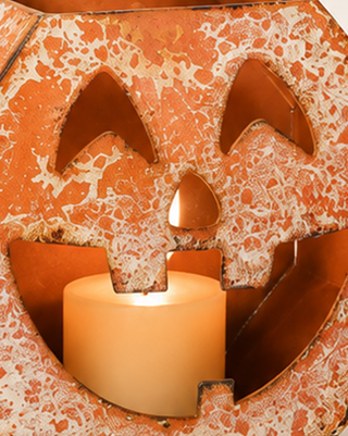 Iron Jack-O-Lantern Buckets Halloween Set of 2