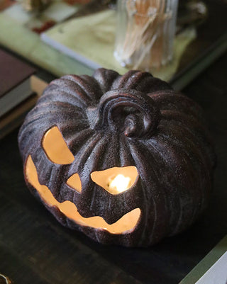 Glowing LED Jack-O-Lanterns, Set of 2